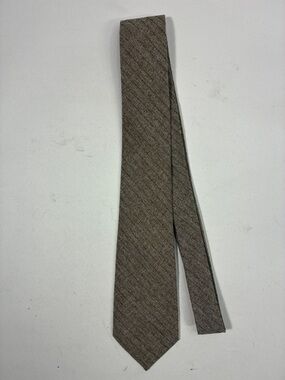 Brown Textured Men's Tie - Unbranded